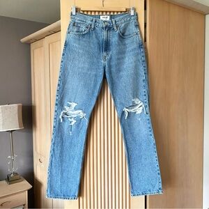 Agolde mid rise straight leg jeans